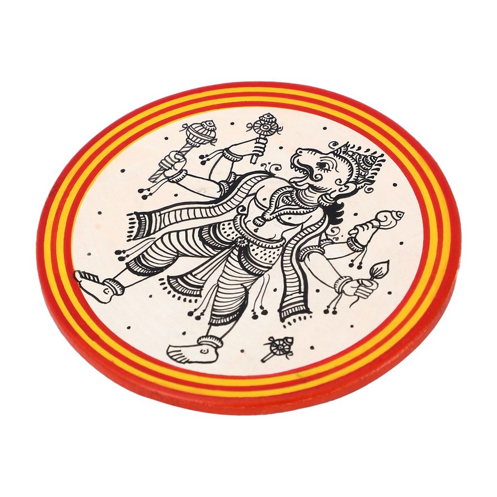 GANJIFA Hand-Painted Fridge Magnet Dashavtar Narsimha view 2