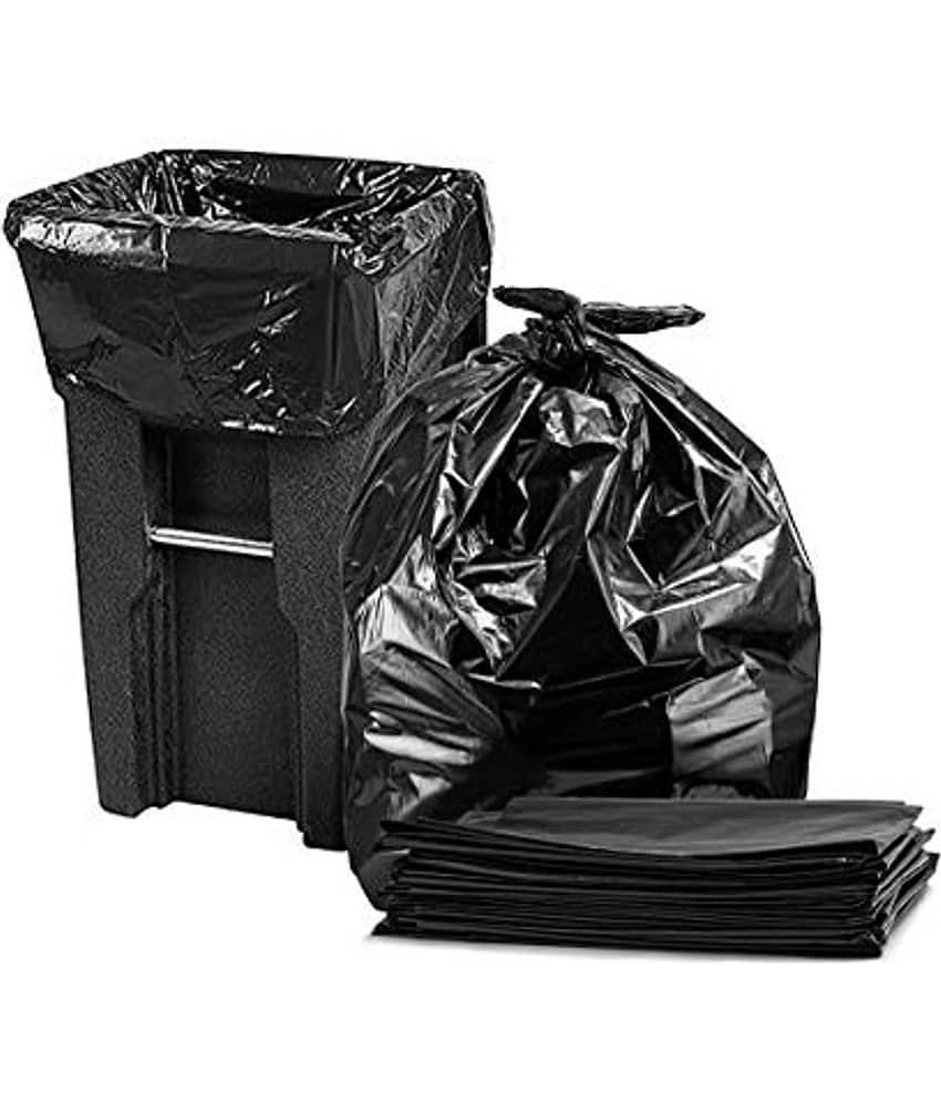 C-I X-Large 20 pcs - 29 Inch X 39 Inch | Black Disposable Garbage Trash Waste Dustbin Bags for 73cm x 99cm | pack of 2 X 10 bags - total 20pcs view 2