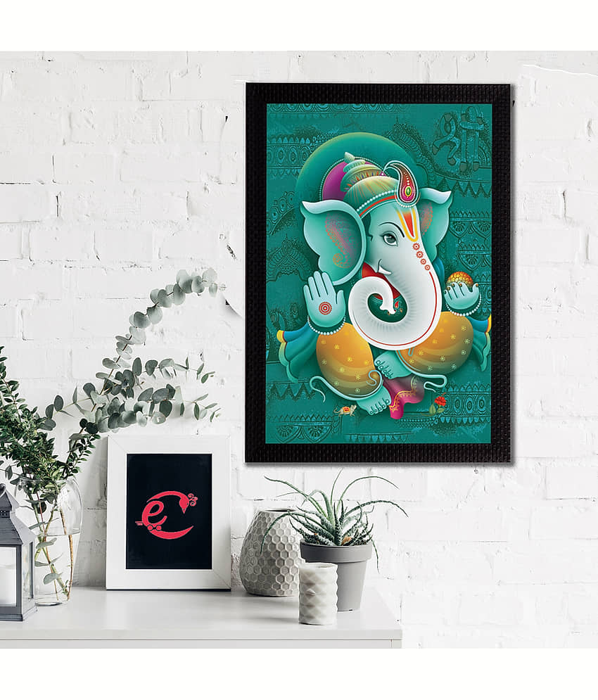 eCraftIndia Multicoloured Lord Ganesha UV Wall Art view 2
