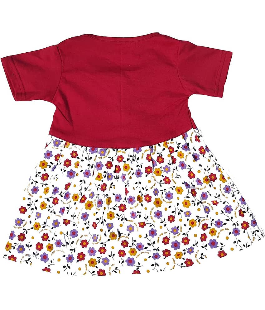 TRITI Baby Girls 100% Cotton Frocks ( Pink ) view 2