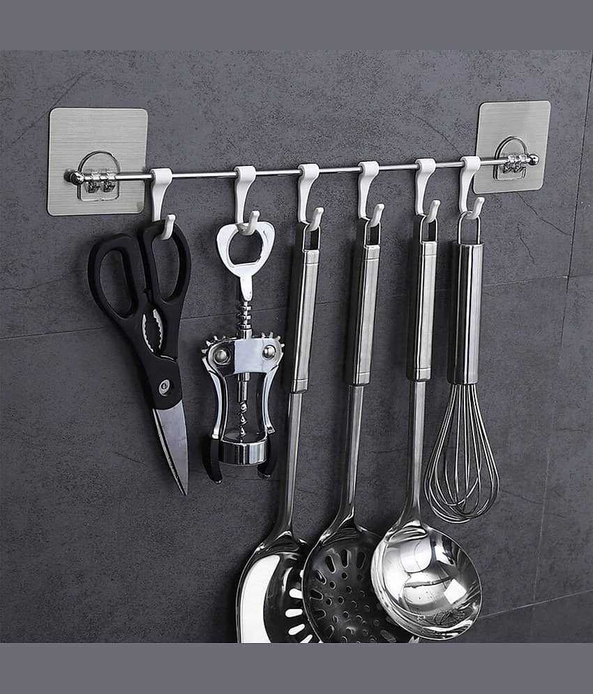 GEEO Silver Steel Storage Racks ( Pack of 2 ) view 2