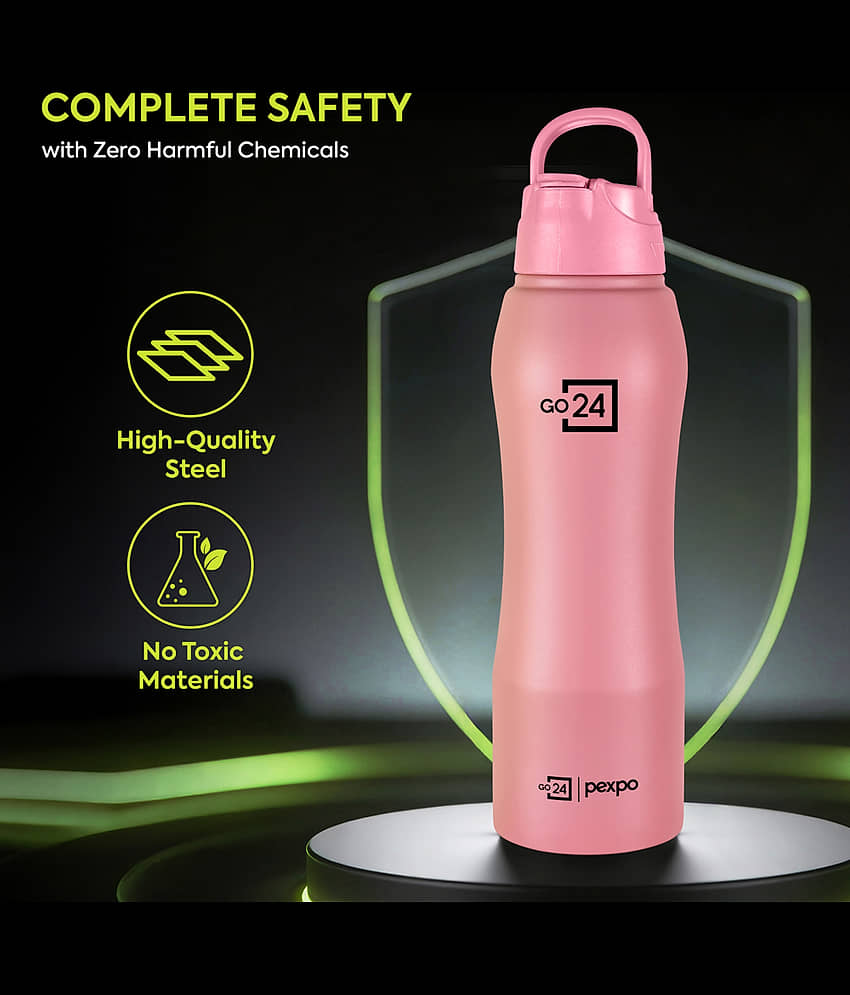 Pexpo Belly Brown Stainless Steel Fridge Water Bottle 750 mL ( Set of 1 ) view 2