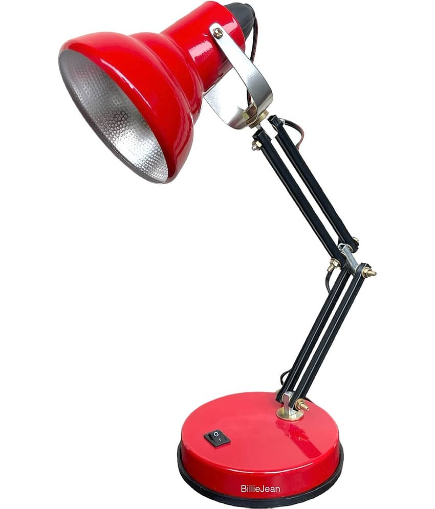BillieJean Red Study Table Lamp ( Pack of 1 ) view 2