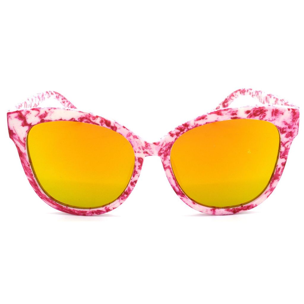 Hrinkar Golden Round Sunglasses Styles White Frame Glasses for Women - HRS321-WT-RD-GLD view 2