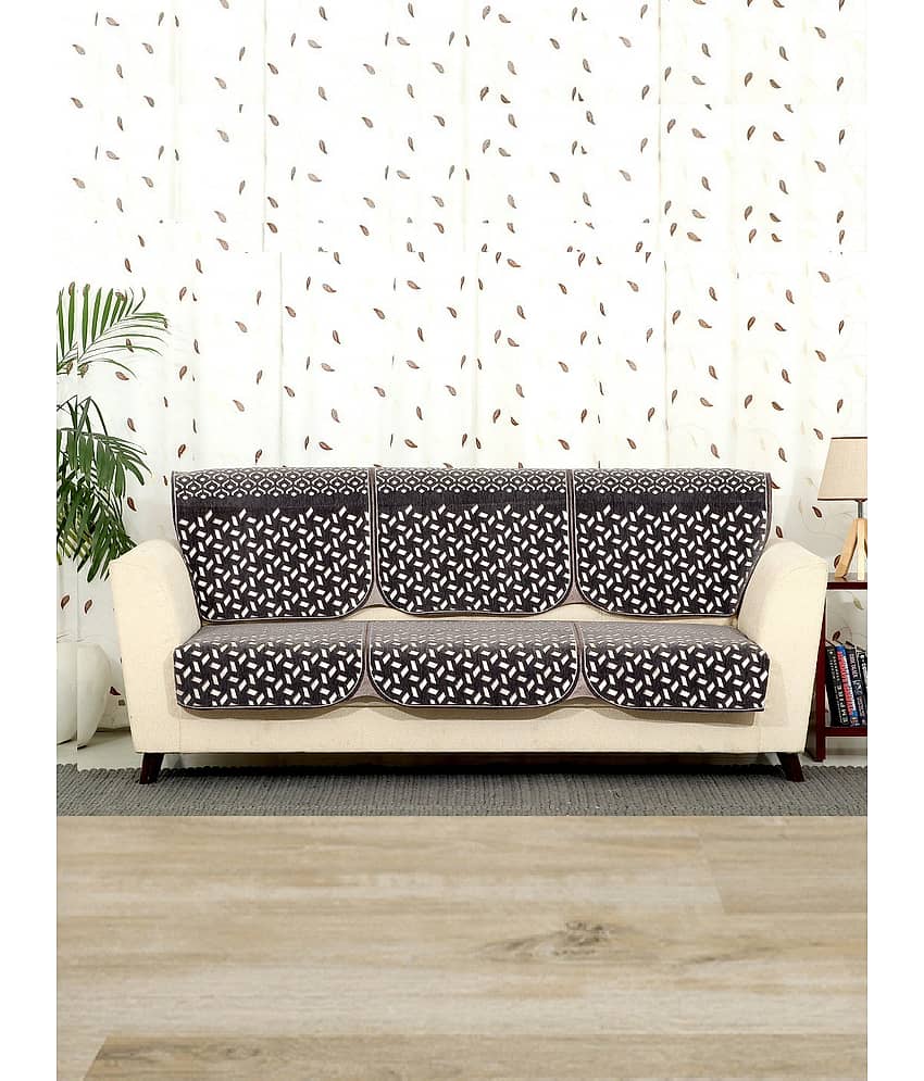 BELLA TRUE 5 Seater Brown Velvet Set of 6 Seat Cover view 2