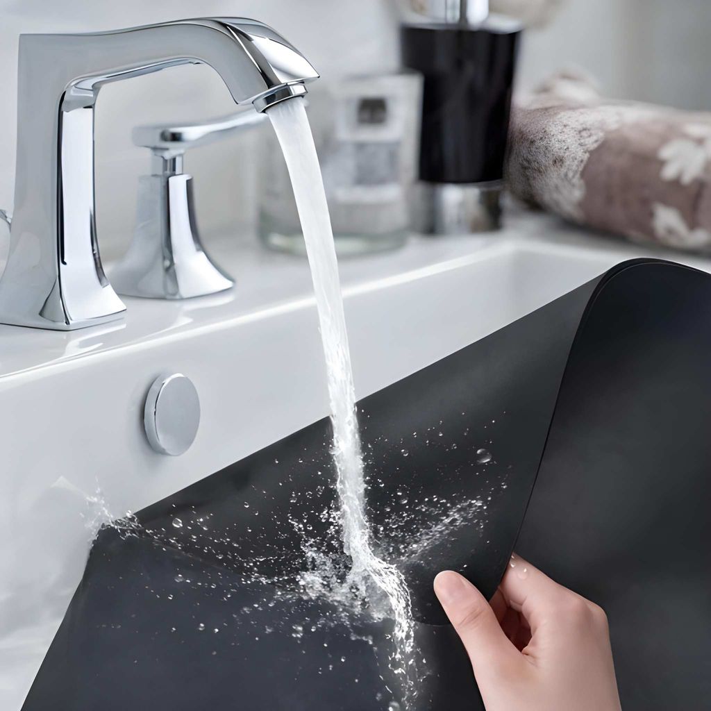 Silicone Dish Drying Mat 60 x 40 cm | Non-Slip Quick Dry Kitchen Sink Drain Mat for Dishes, Cups, Glasses & Utensils | Heat Resistant Multipurpose Countertop Drying Pad (Heavy Quality) view 2