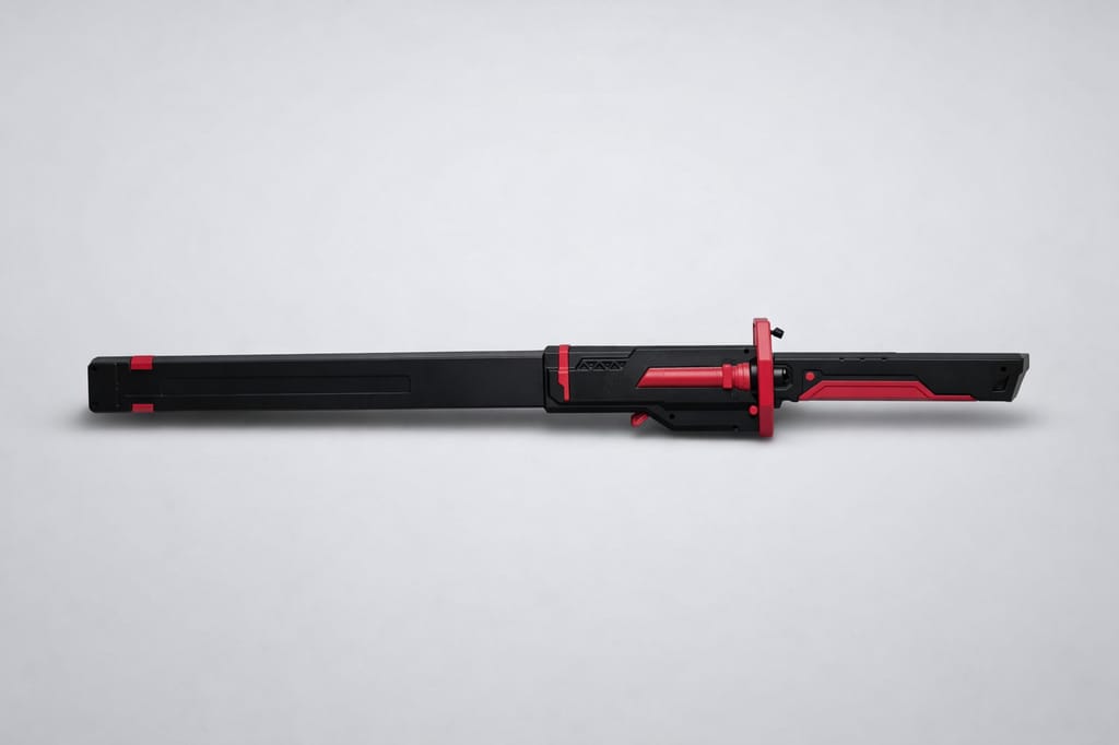 LED Light Katana Sword Toy with Sound & Light Effects | Rechargeable | Anime Style | 14+ Age view 2