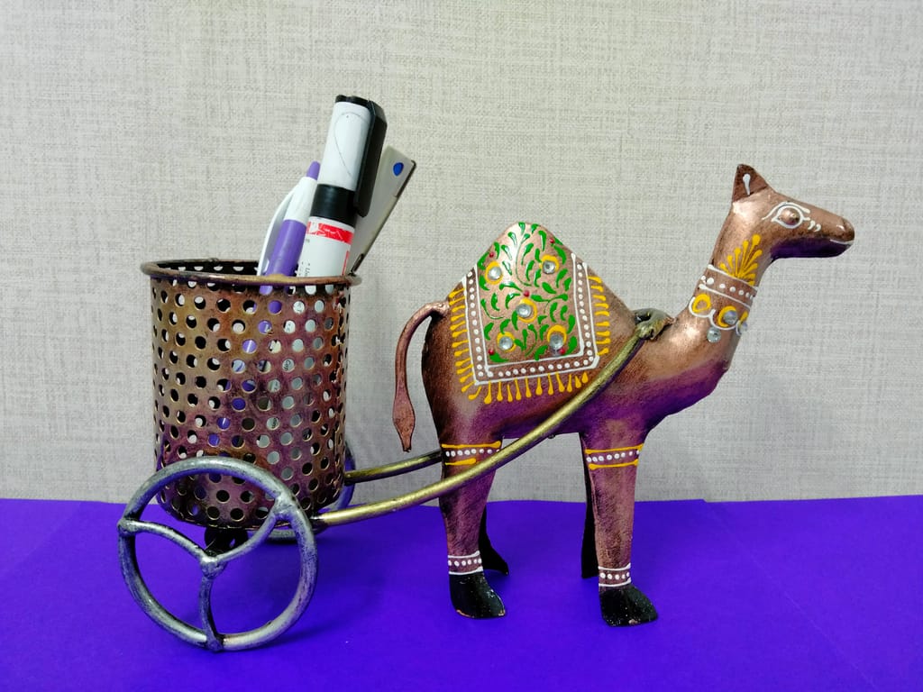 Handmade Camel Miniature Table Decor Pen & Pencil Stand view 2