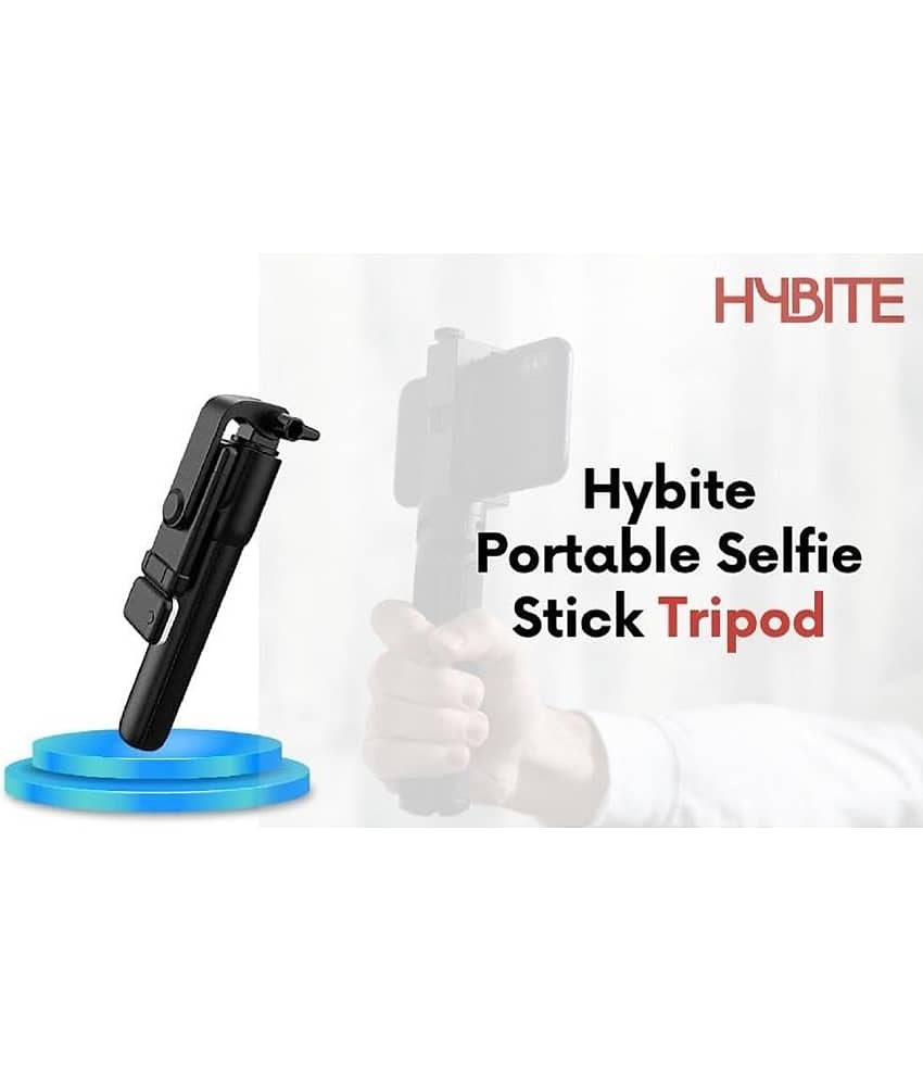 Hybite Premium Selfie Stick, Blue tooth Extendable Selfie Stick Tri pod with Led Light Wireless Remote and Portable Tri pod Stand Compatible for All iPhone and Android Smartphone view 2
