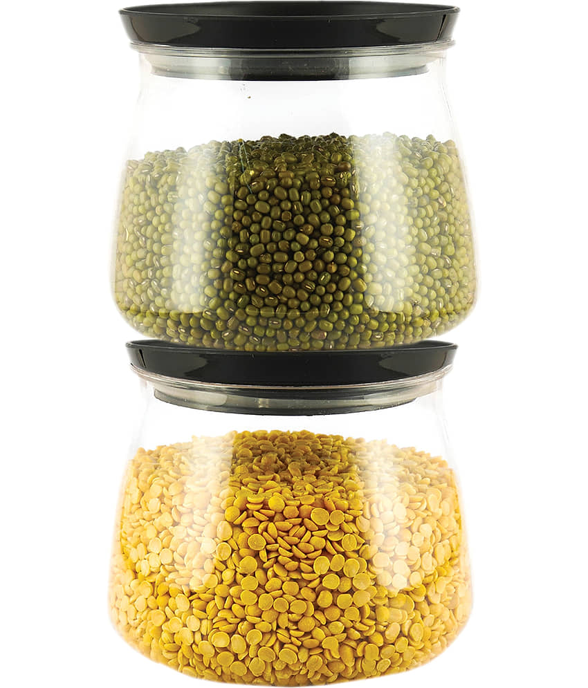 PearlPet - Black Plastic Spice Container ( Set of 2 ) - 900 ml view 2