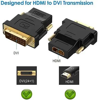 DVI D 24+1 Male to HDMI Female High Speed Adapter Converter | Gold Plated Support 1080P for HDTV, Plasma, DVD, Projector, Computer view 2