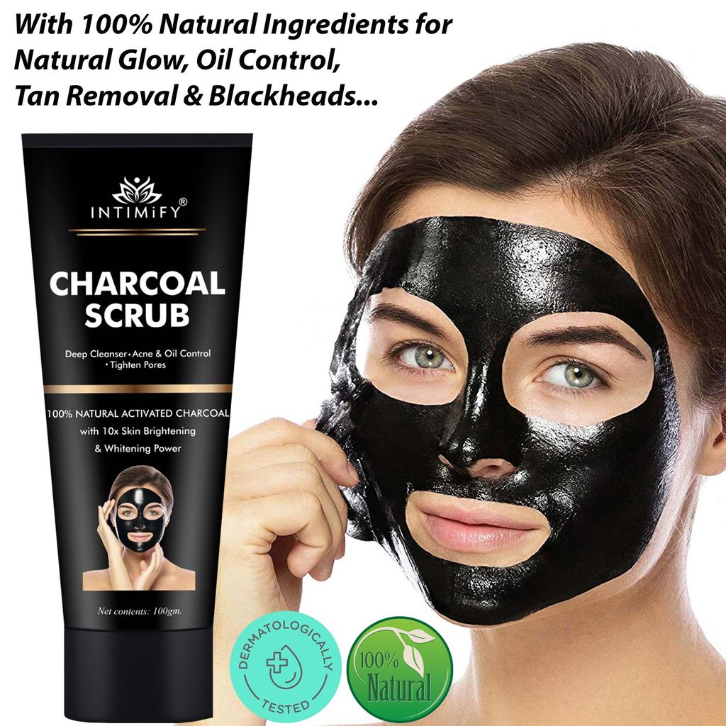 Intimify Charcoal Peel-off mask for Deep Pore Cleaning, Eliminates Dead Skin, Excess Oil Control, Tan Removal view 2