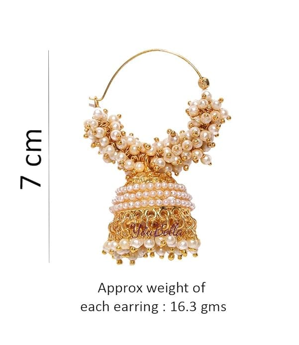 Fashion Jewellery Gold Plated Pearl Jhumka/Jhumki Earings for Women Traditional Earrings for Girls view 2