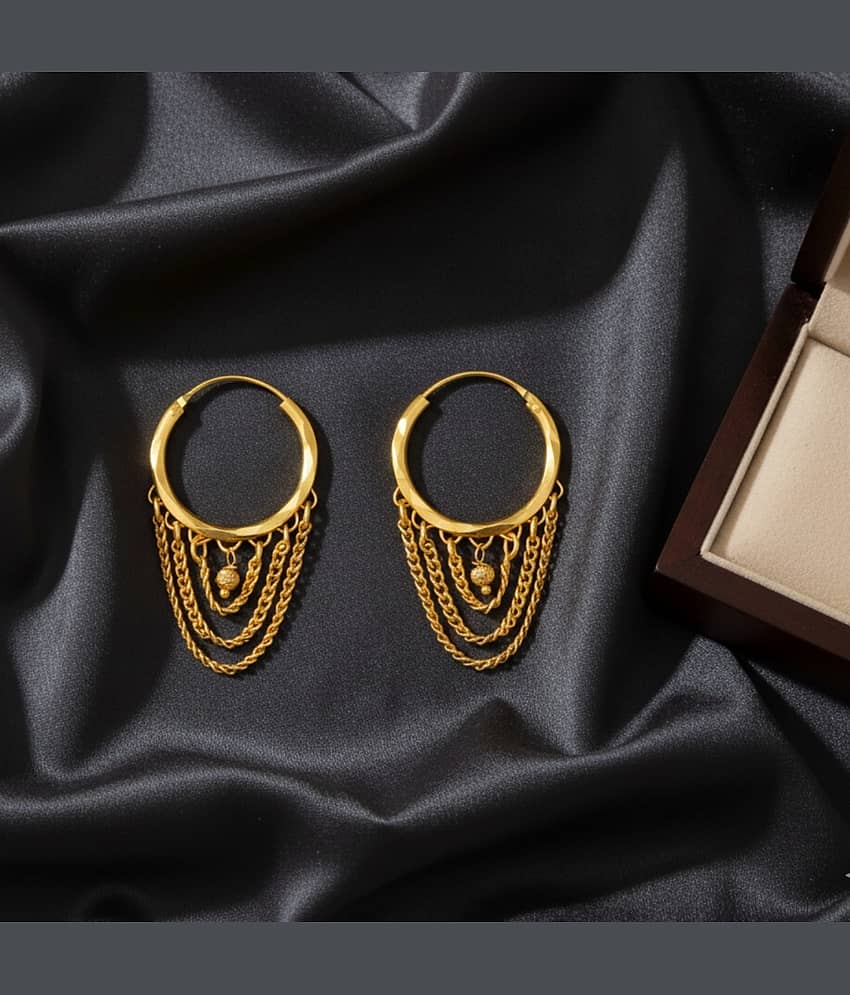 Drashti Collection Gold Bali Earrings ( Pack of 1 )
