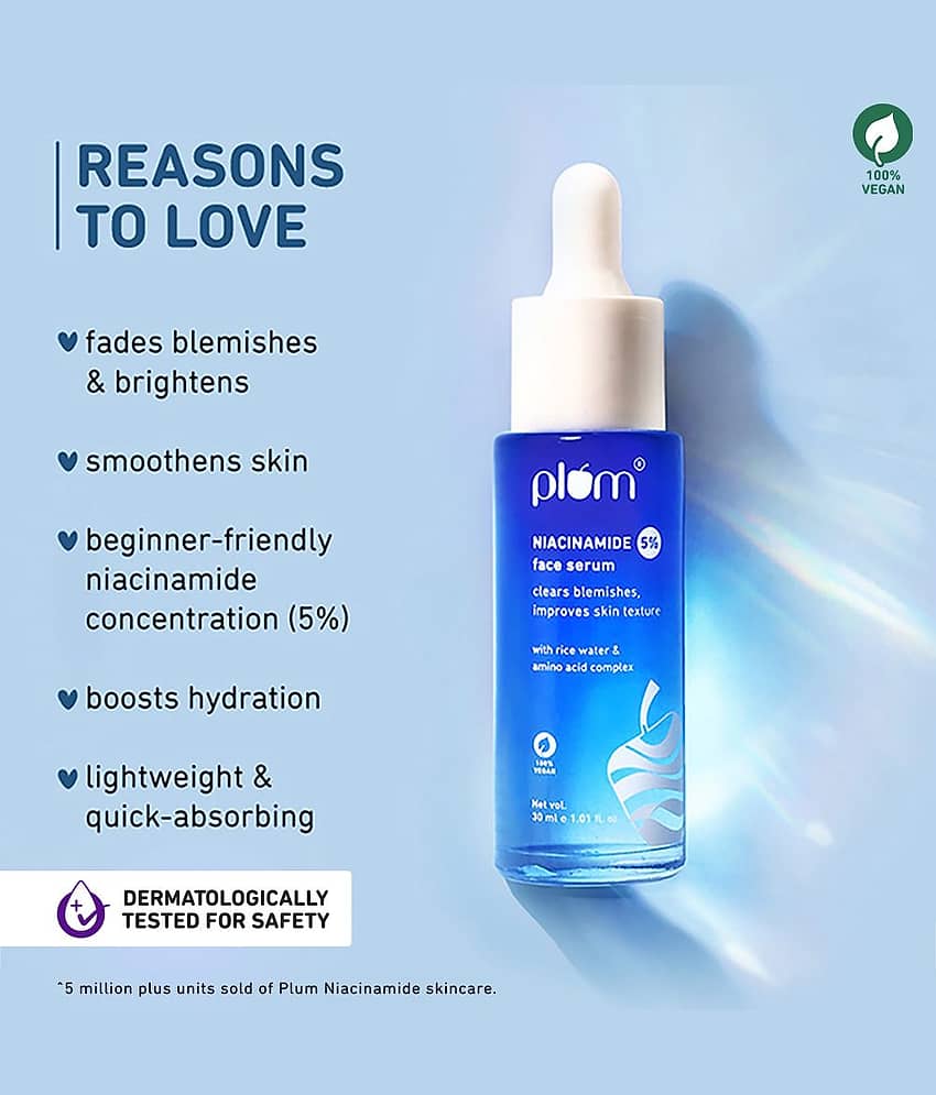 Plum 5% Niacinamide Face Serum | Clears Blemishes & Improves Skin Texture (30 ml) view 2