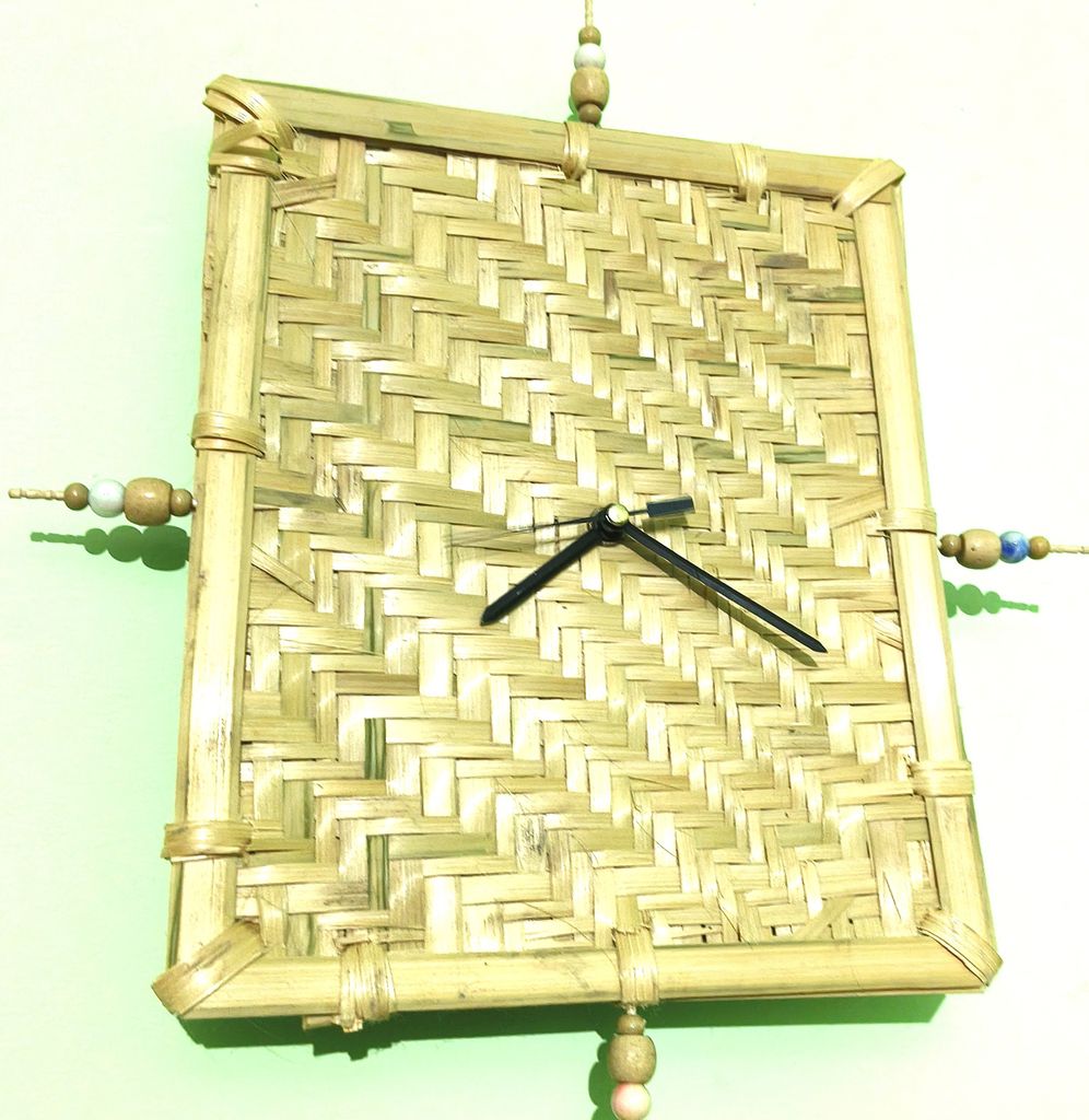 Bamboo Handicraft Hanging Clock view 2