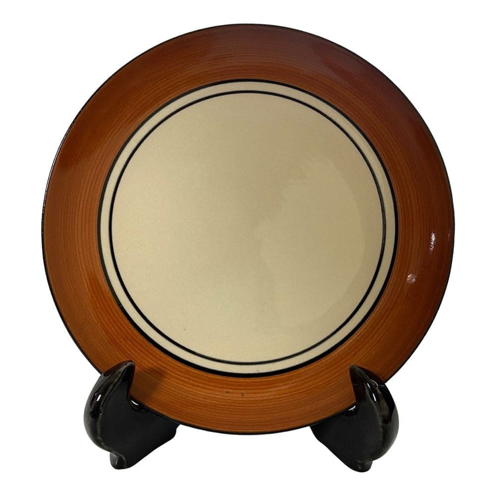 Ceramic Dining Royal Brown & White Handcrafted Ceramic 7Inchs Quarter Plates Set of 4 || Side Plates || Cake Plates || Snacks Plates view 2