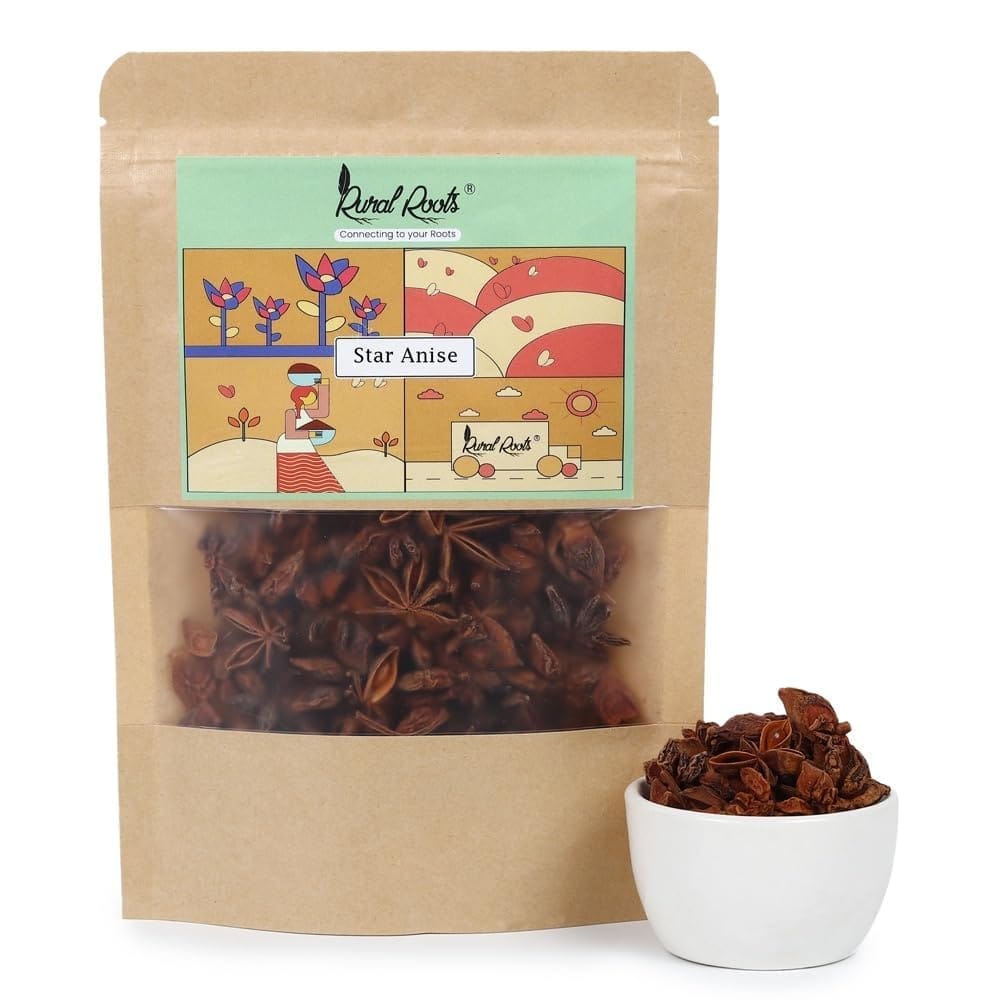 Rural Roots Star Anise (Chakra Phool) 50g | Authentic Spice | Flavorful Cooking Ingredient | Natural Aroma | Whole Spice view 2