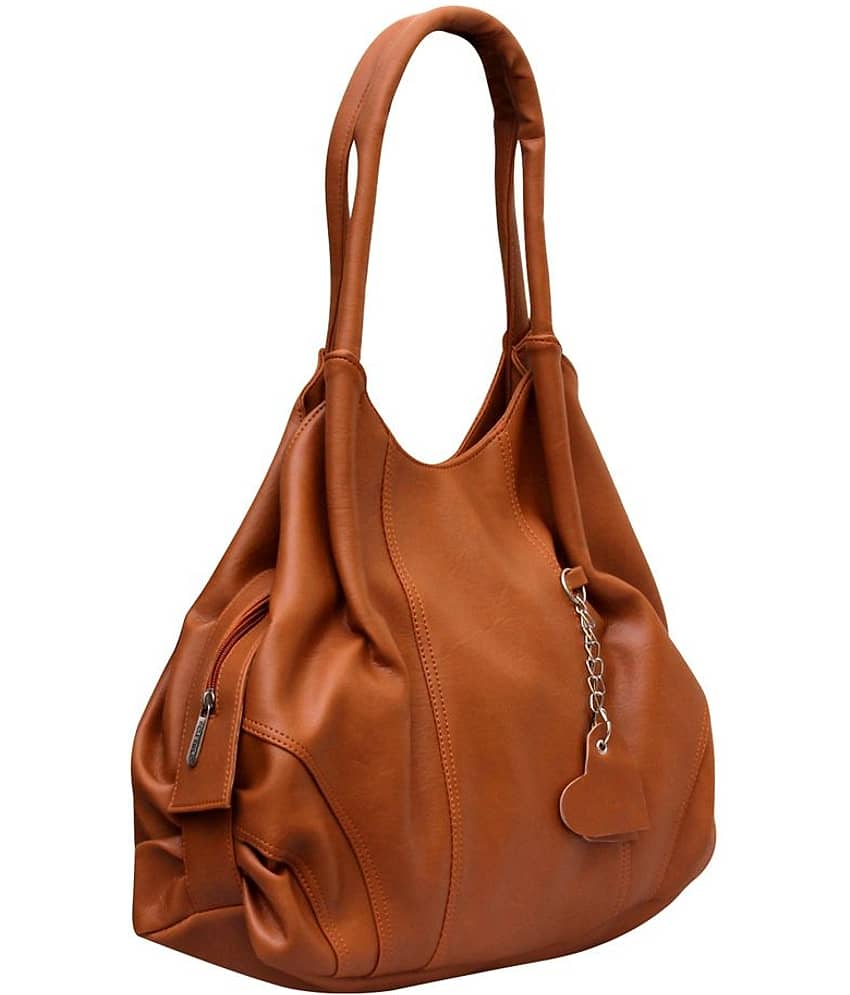 Fostelo - Tan Faux Leather Shoulder Bag view 2