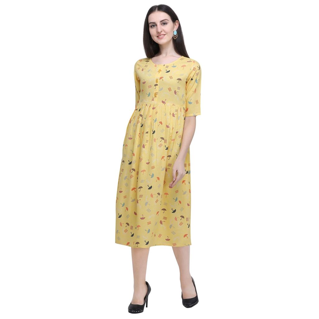 SHOPPING QUEEN Women Rayon Anarkali Kurta