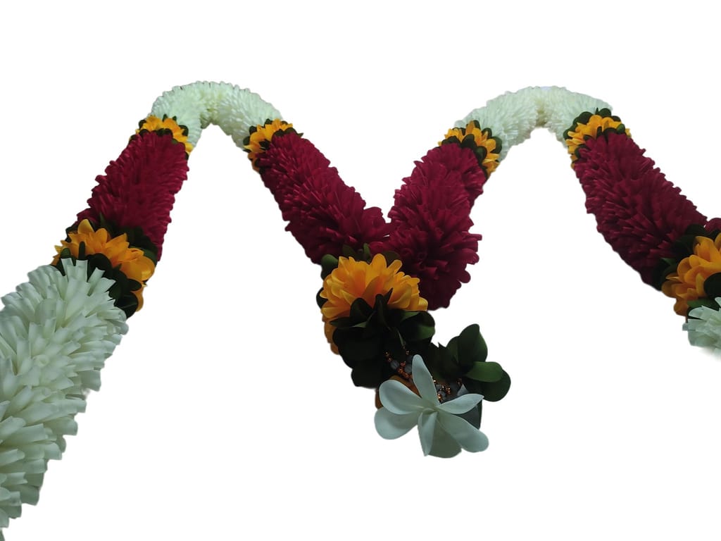 Artificial Marigold Fluffy Flowers Garland | Home Decor view 2