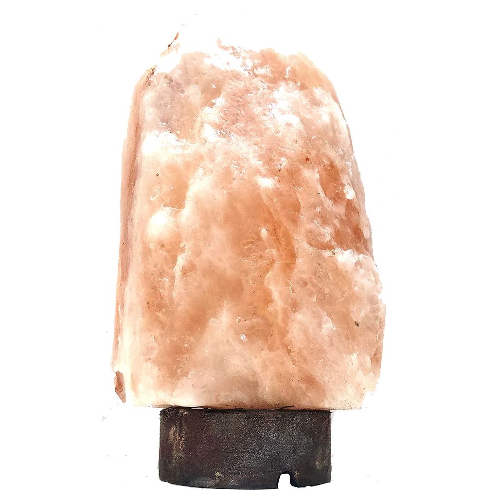 KITREE ENERGISED HIMALYAN Rock Salt LAMP 3-5 KG with Wooden Base, Bulb & Cable view 2