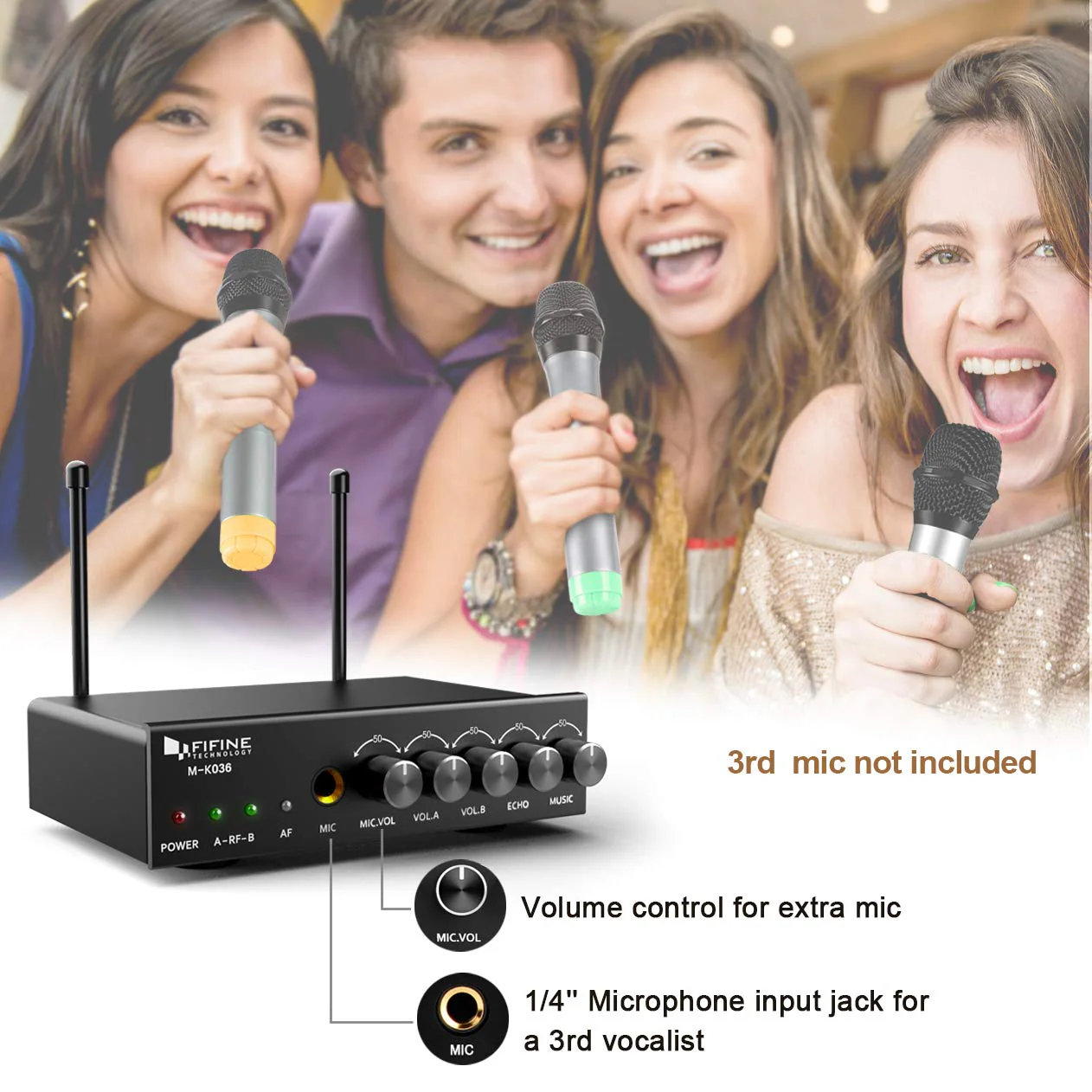 (Refurbished) FIFINE K036 - Wireless Handheld Microphone System view 2