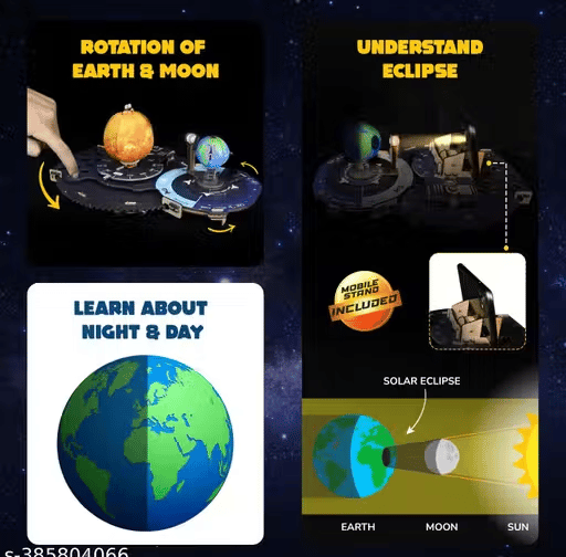 DIY Earth-Sun-Moon STEM Kit for Kids | view 2