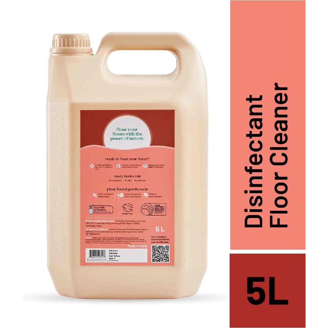 Born Good Plant Based Disinfecting Liquid Floor/Surface Cleaner, Turkish Applewood Fragrance, 5 L Can view 2