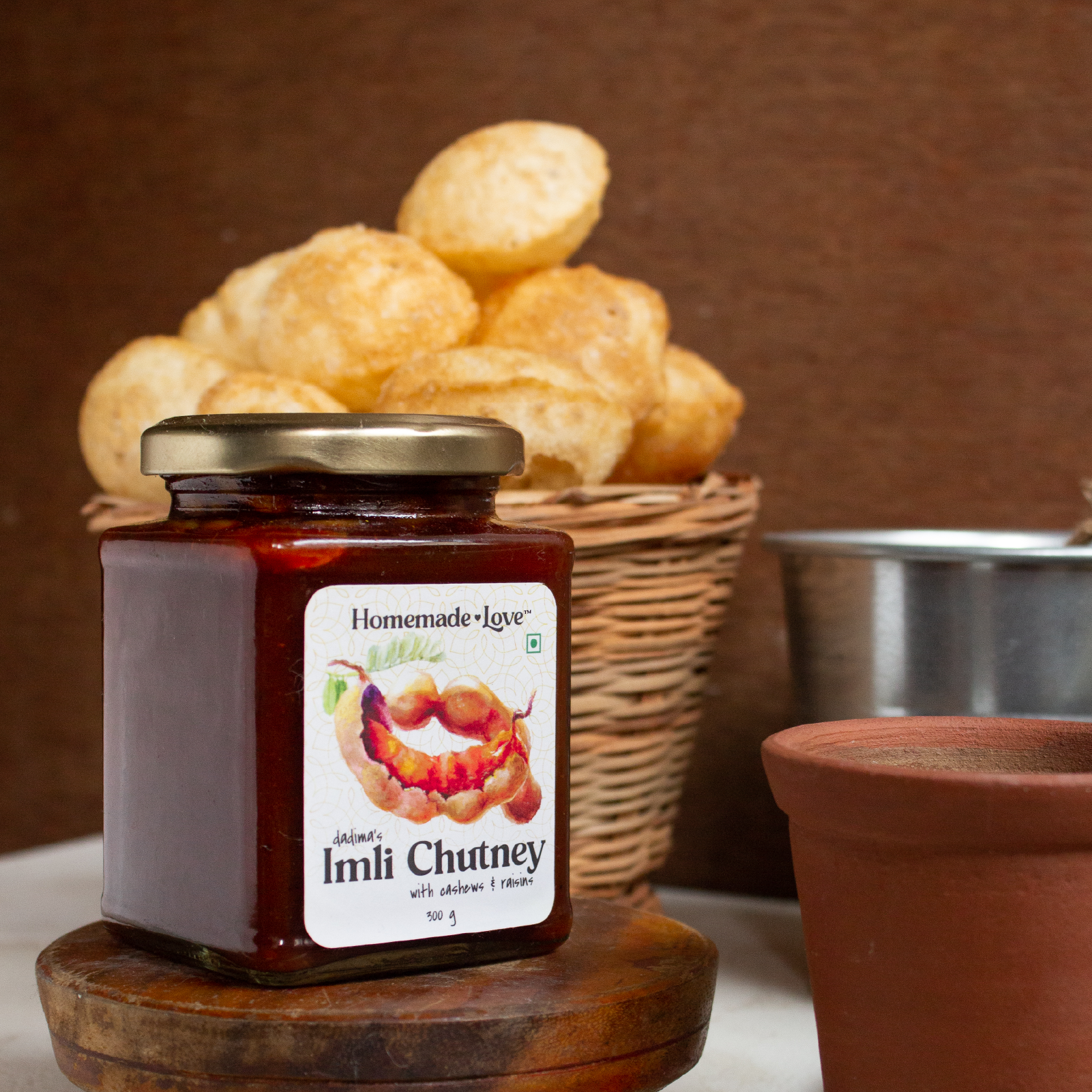 Homemade Love- Imli Chutney with cashews and raisins view 2