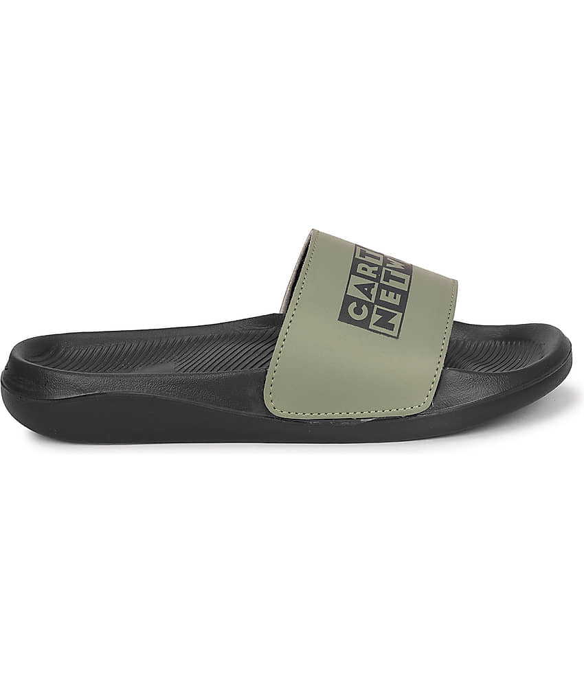 PERY PAO Olive Men's Slide Flip Flop view 2