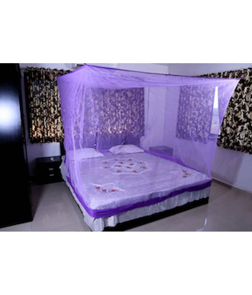 Riddhi Mosquito Net - Purple HDPE - High Density Poly Ethylene Hanging Mosquito Net ( Pack of 1 )