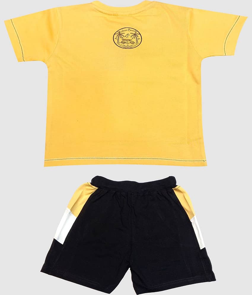 Kideon Pack of 1 Baby Boys 100% Cotton T-Shirt & Shorts ( Red ) view 2