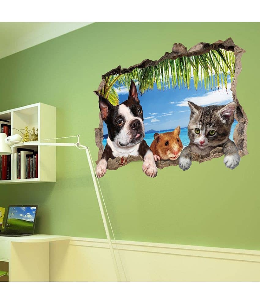 Jaamso Royals kids wall sticker Animals Sticker ( 70 x 50 cms ) view 2