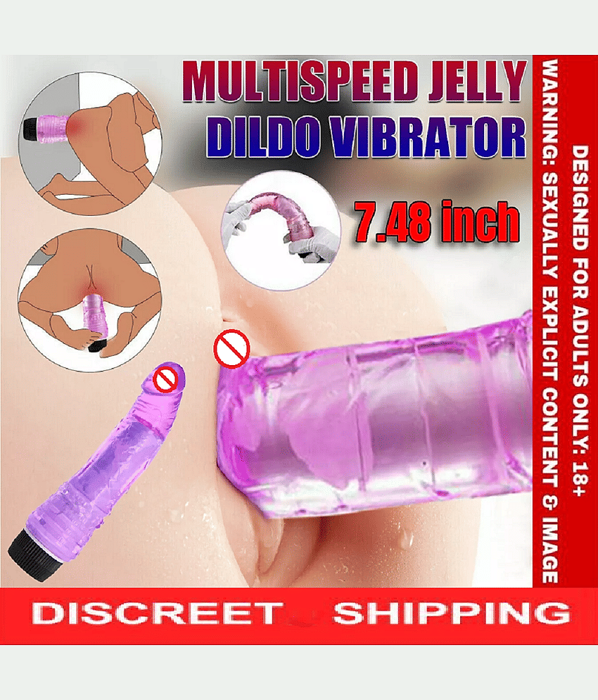 8 INCH JELLY VIBRATING DILDO FEEL REAL FLEXIBLE Dildo for Sexy Vaigna (Water Proof BY SR ENTERPRISE