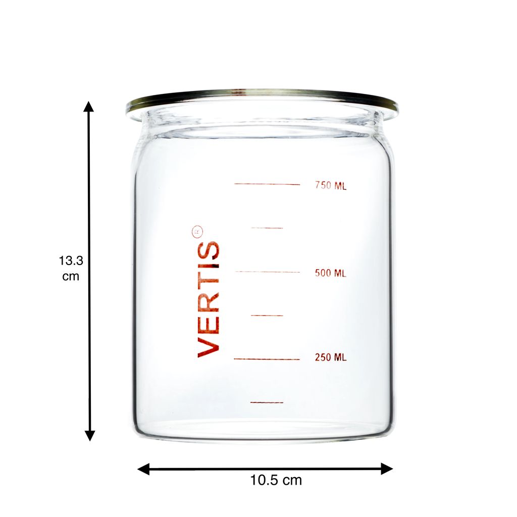 VERTIS Airtight Storage Jars Canisters Quad Lock Clear 750 mL view 2