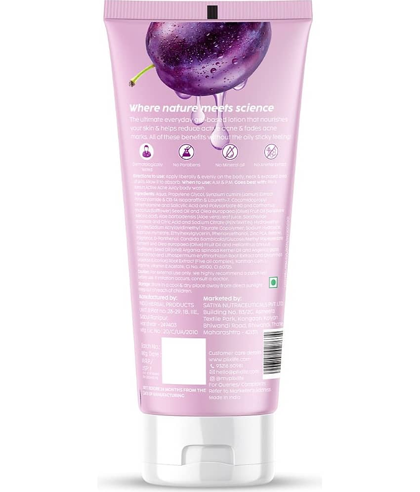 Plix Jamun Acne Control Body Lotion, Helps Reduce Active Acne & Fades Away Acne Marks(200 ml) view 2