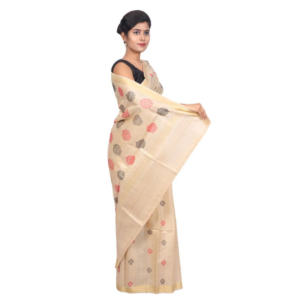 HANDLOOM KOSA SAREE WITH BLOUSE (SKU - 1S101121220 SAREE- 142) view 2