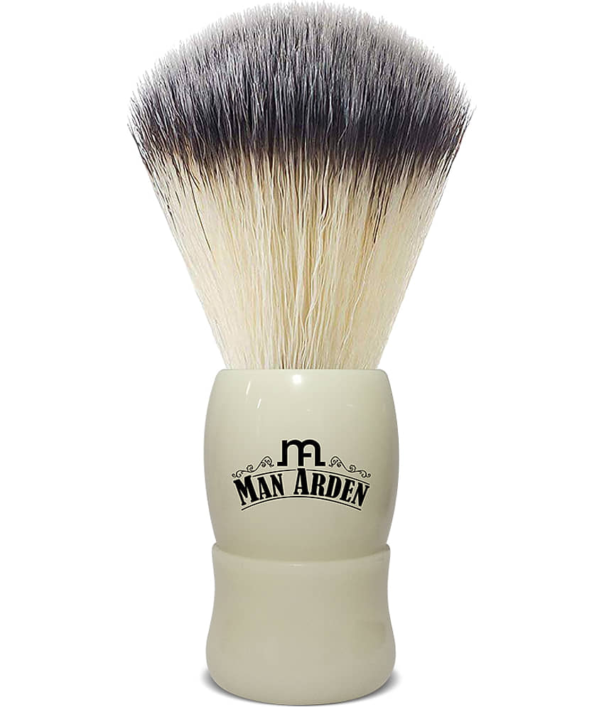 Man Arden Royal White Premium Shaving Brush With Ultra Soft & Absorbent Bristles & Long Handle | Cruelty Free | For A Smooth Shave view 2