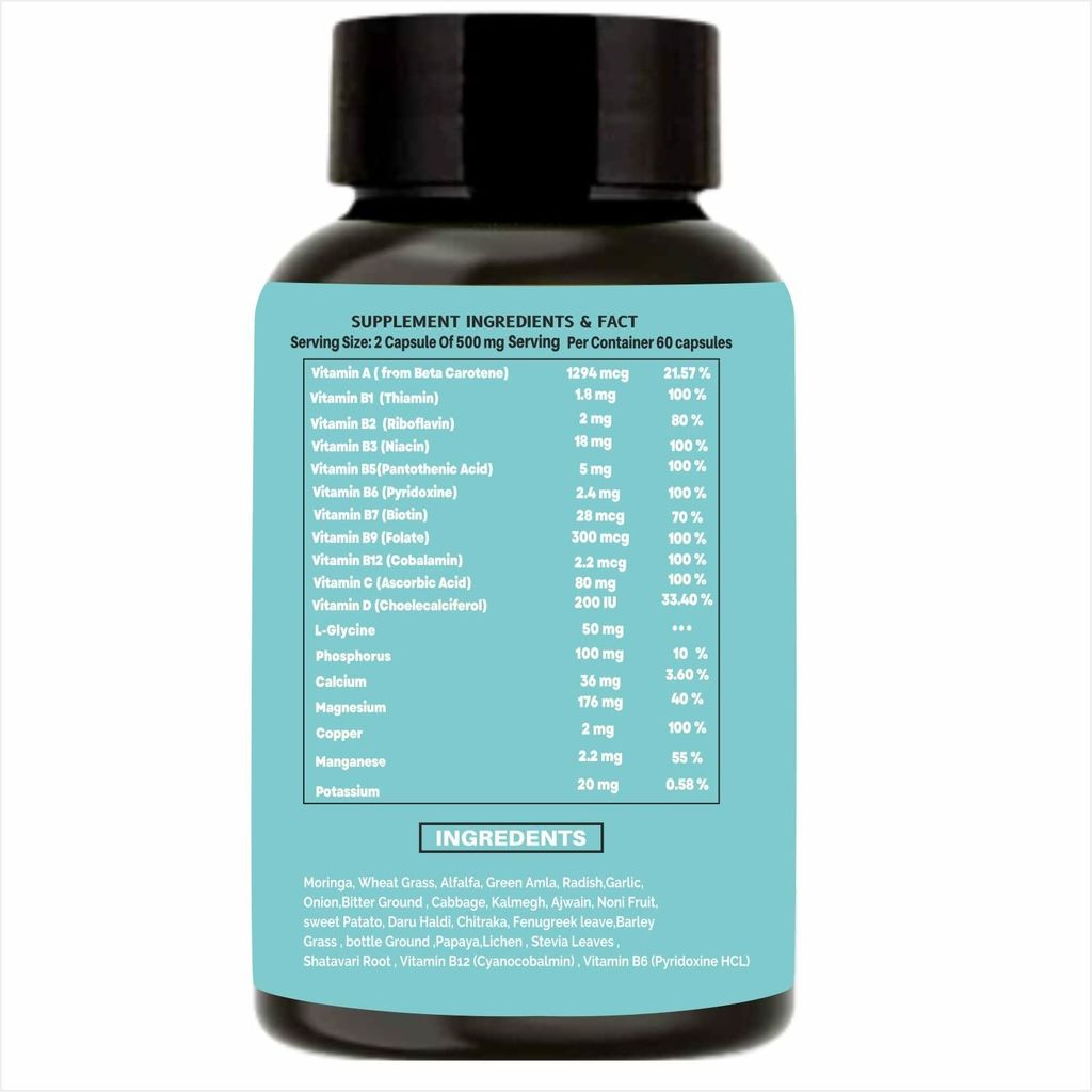 FIJ AYURVEDA Multivitamin Capsule with Vitamins, Minerals & Herbs for Women - 60 Veg Capsules view 2