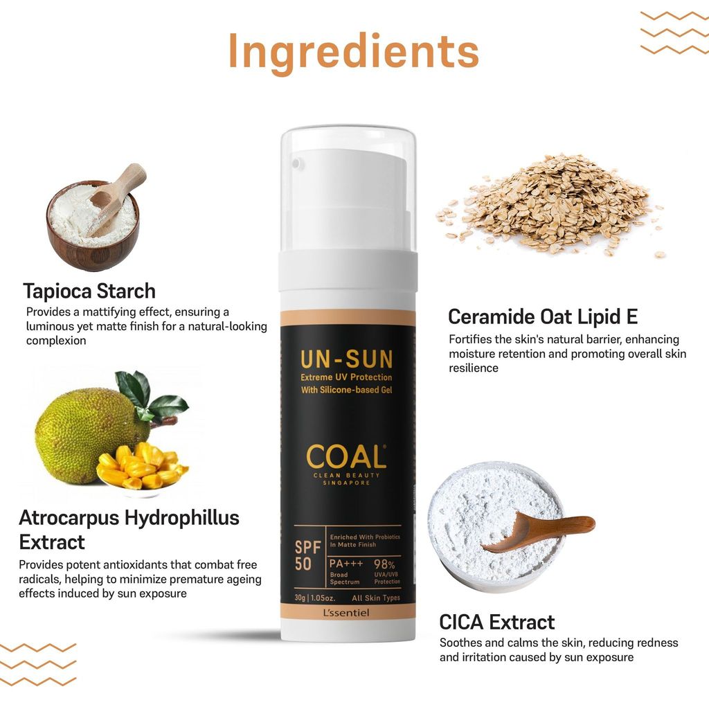 COAL Clean Beauty Un-Sun SPF 50 PA+++ Sunscreen with Probiotics | UVA/UVB, Anti-Ageing, Blue Light Protection & Water Resistant | Men & Women | All Skin types | 30g view 2