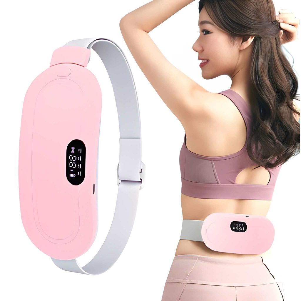 Portable Cordless Heating Pad for Menstrual Cramps Relief | 33-Speed Temperature Adjustment & 4 Massage Modes | Up to 60°C Heating | Rechargeable Period Pain Relief Massager (Original Quality)