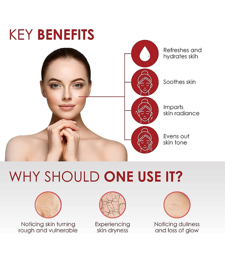 RAQUITYS Rose water face toner for glowing skin for all skin type 1 LITER view 2