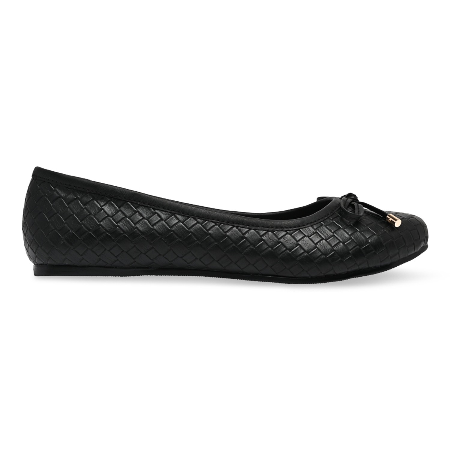Black Women Woven Ballerinas view 2