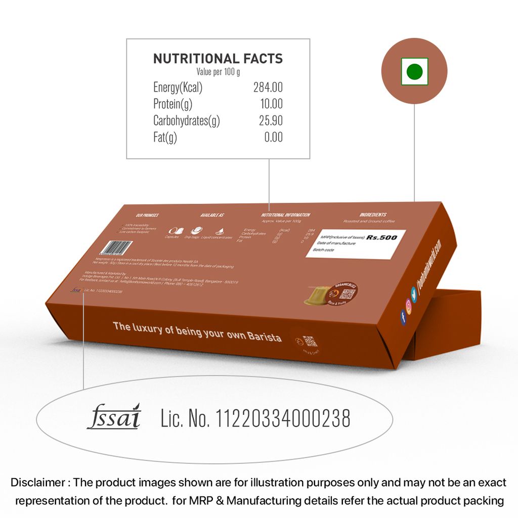 Organic Bliss Espresso Pods - Intensity 4/10 | Nespresso Compatible | Medium Roast | Premium AA+ Grade Beans | Aluminum Capsules view 2