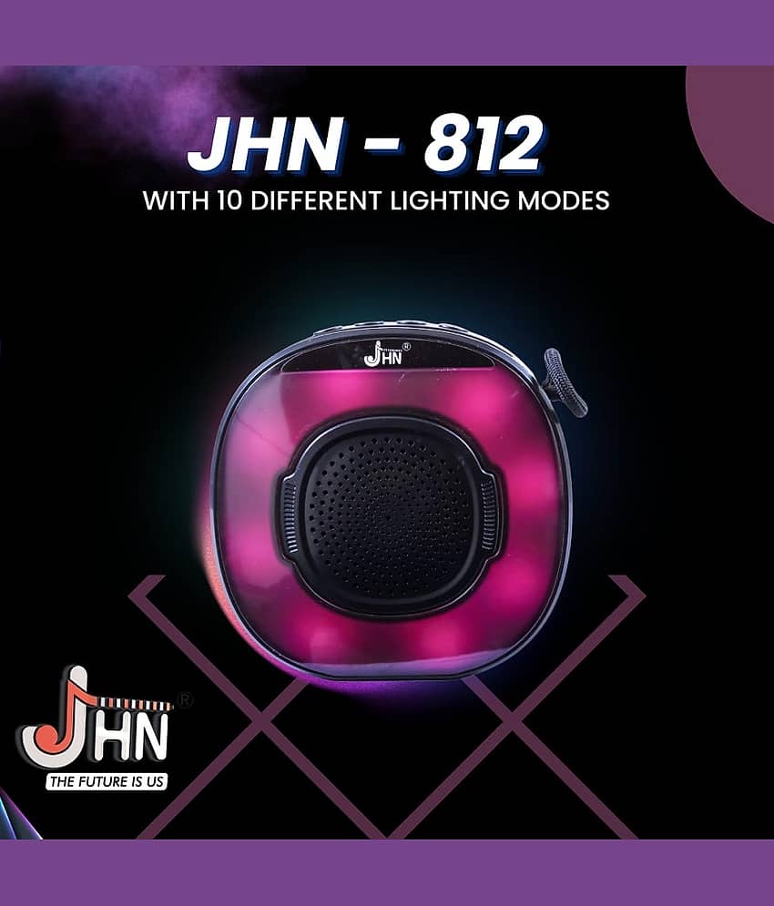 jhn JHN 812 5 W Bluetooth Speaker Bluetooth V 5.1 with USB,SD card Slot Playback Time 4 hrs Black view 2