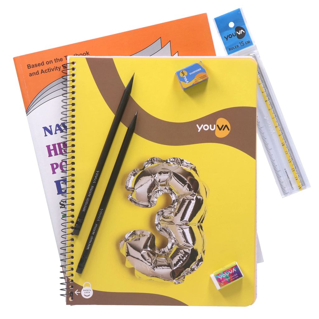 Navneet Youva Happiness Combo History and political science Study Kit 2 (1 Digest + 3 Subject Book + 2 Pencils + Sharpner + Eraser + Scale) view 2