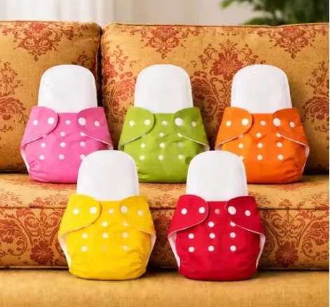 Pack of 5 Adjustable Cloth Diapers with 5 Inserts