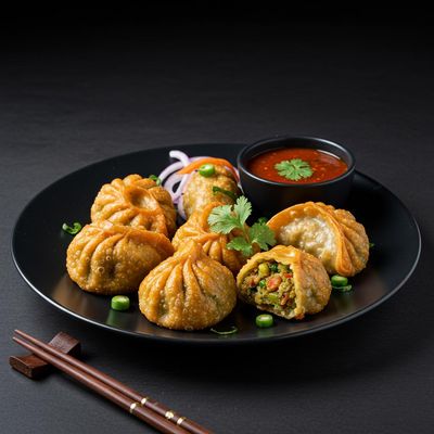 Veg Fried Momos (10Pcs)