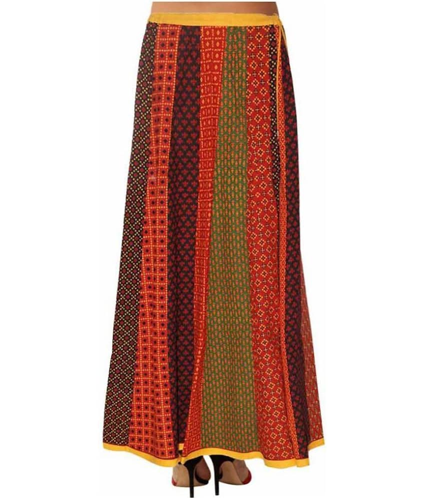 Sttoffa - Multicolor Cotton Women's A-Line Skirt ( Pack of 1 ) view 2